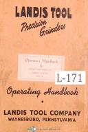 Landis-Landis 10\", 14\" Type CH Hydraulic Grinding Operators Instruct Parts Manual 1952-10\"-14\"-CH-01